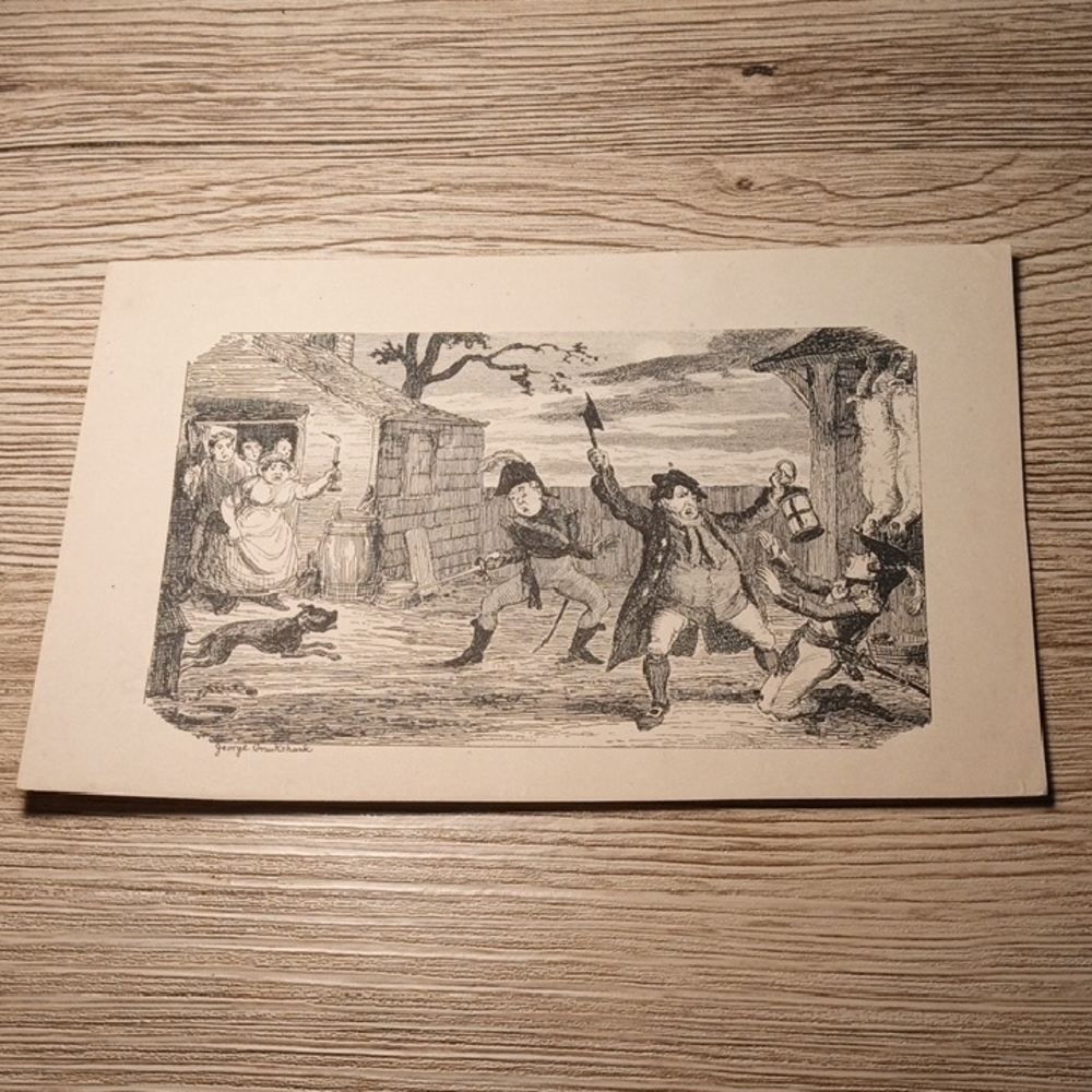 An engraving by George Cruikshank titled "June - Marrowbones and Cleavers"